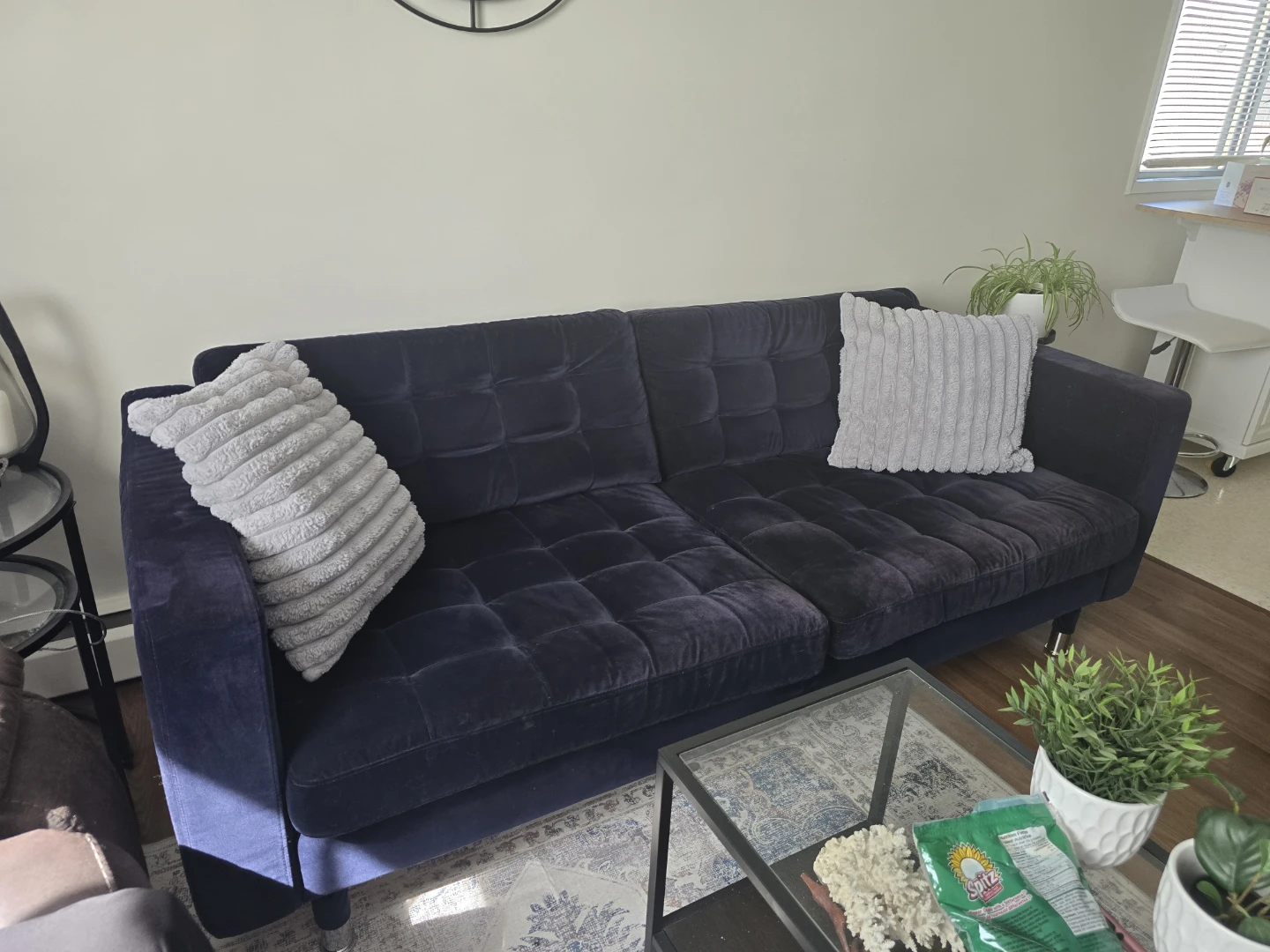 IKEA MORABO Three-Seater Sofa - Dark Blue