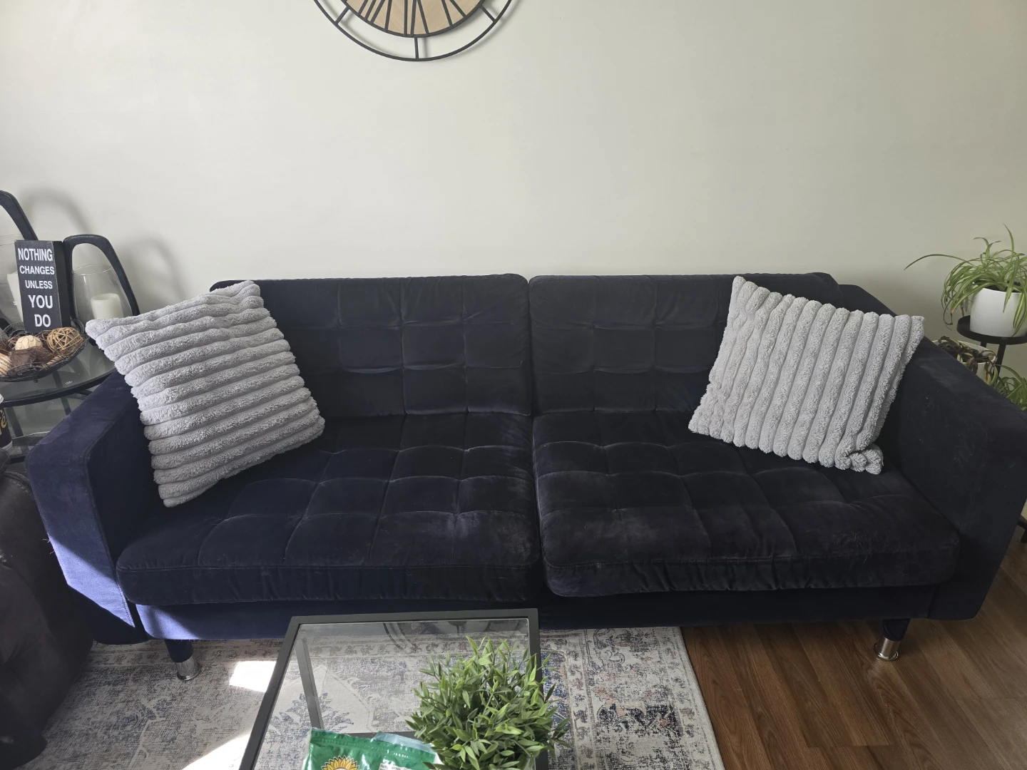 IKEA MORABO Three-Seater Sofa - Dark Blue - photo 3