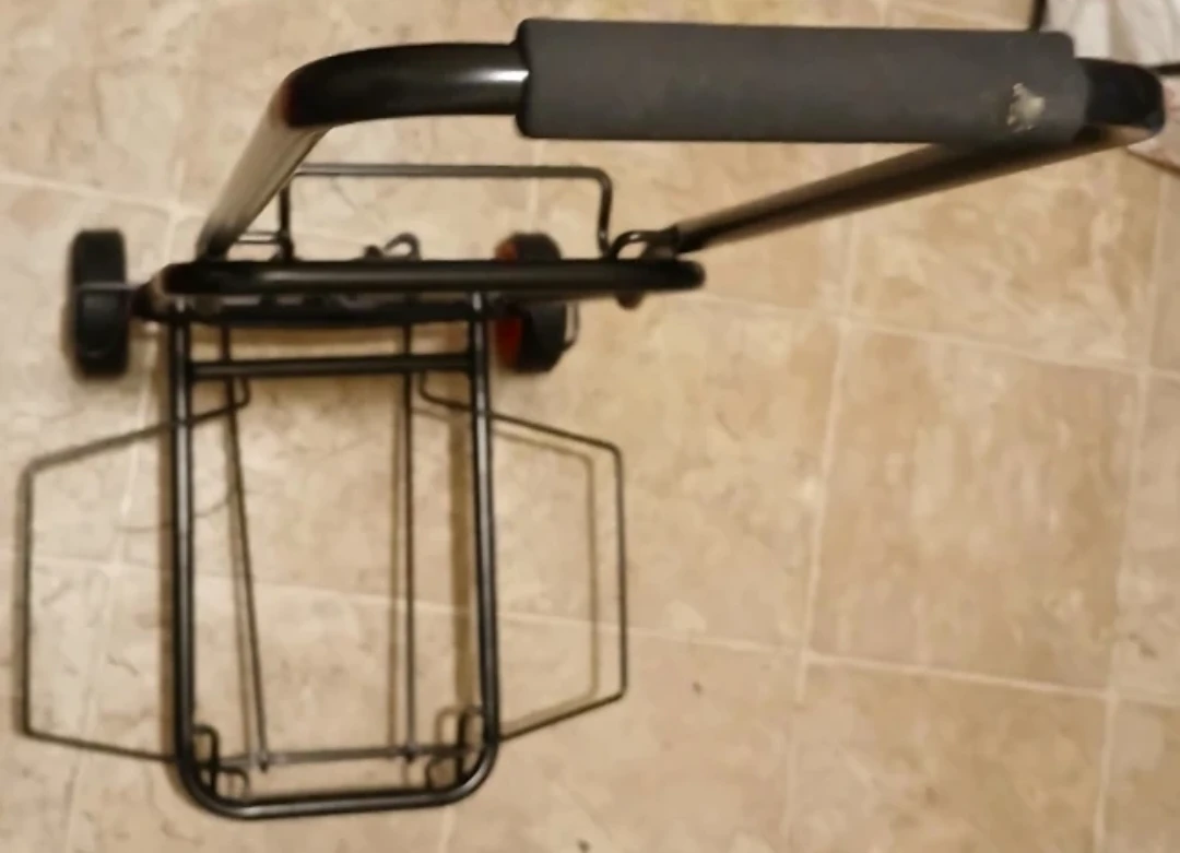 Black Folding Utility Cart with Padded Handle