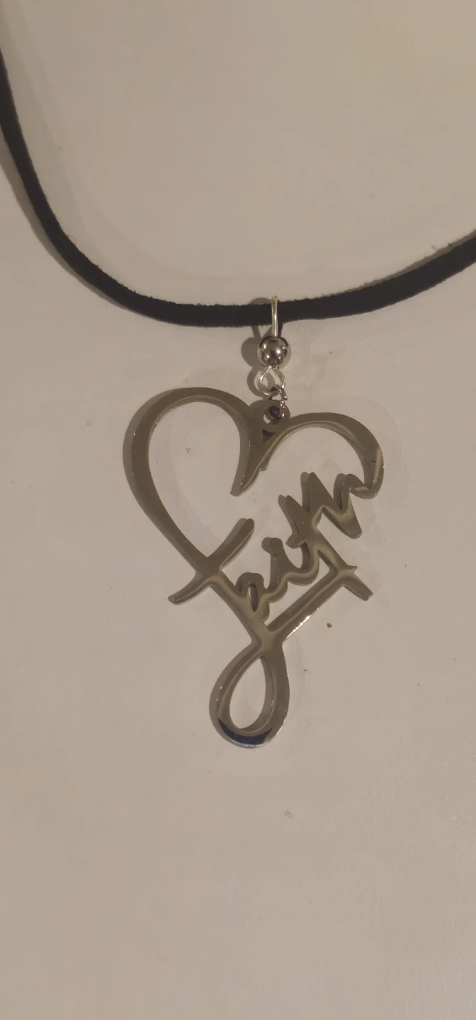 Heart "Faith" Pendant Necklace