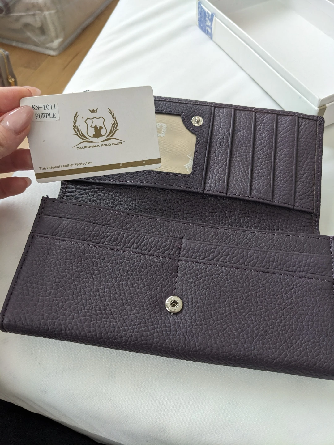 New Purple Leather Wallet