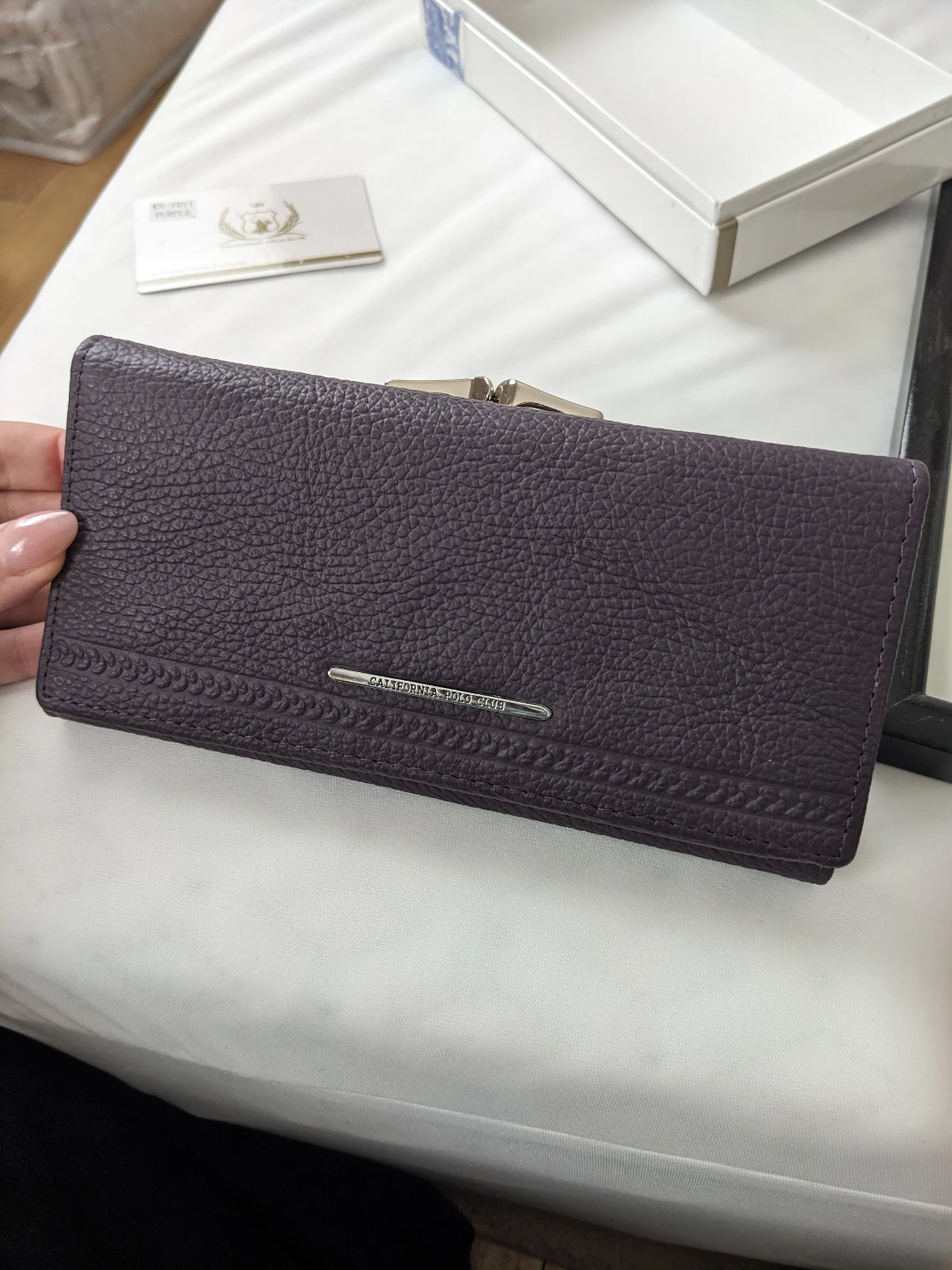 New Purple Leather Wallet - photo 2