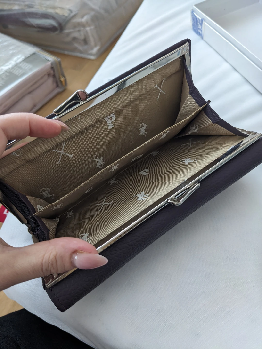 New Purple Leather Wallet - photo 4