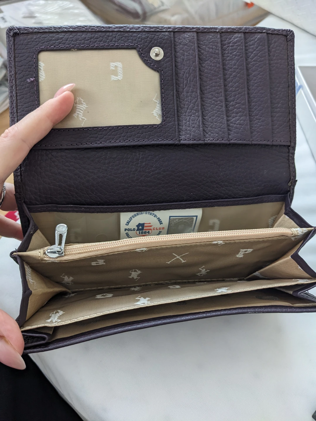 New Purple Leather Wallet - photo 5