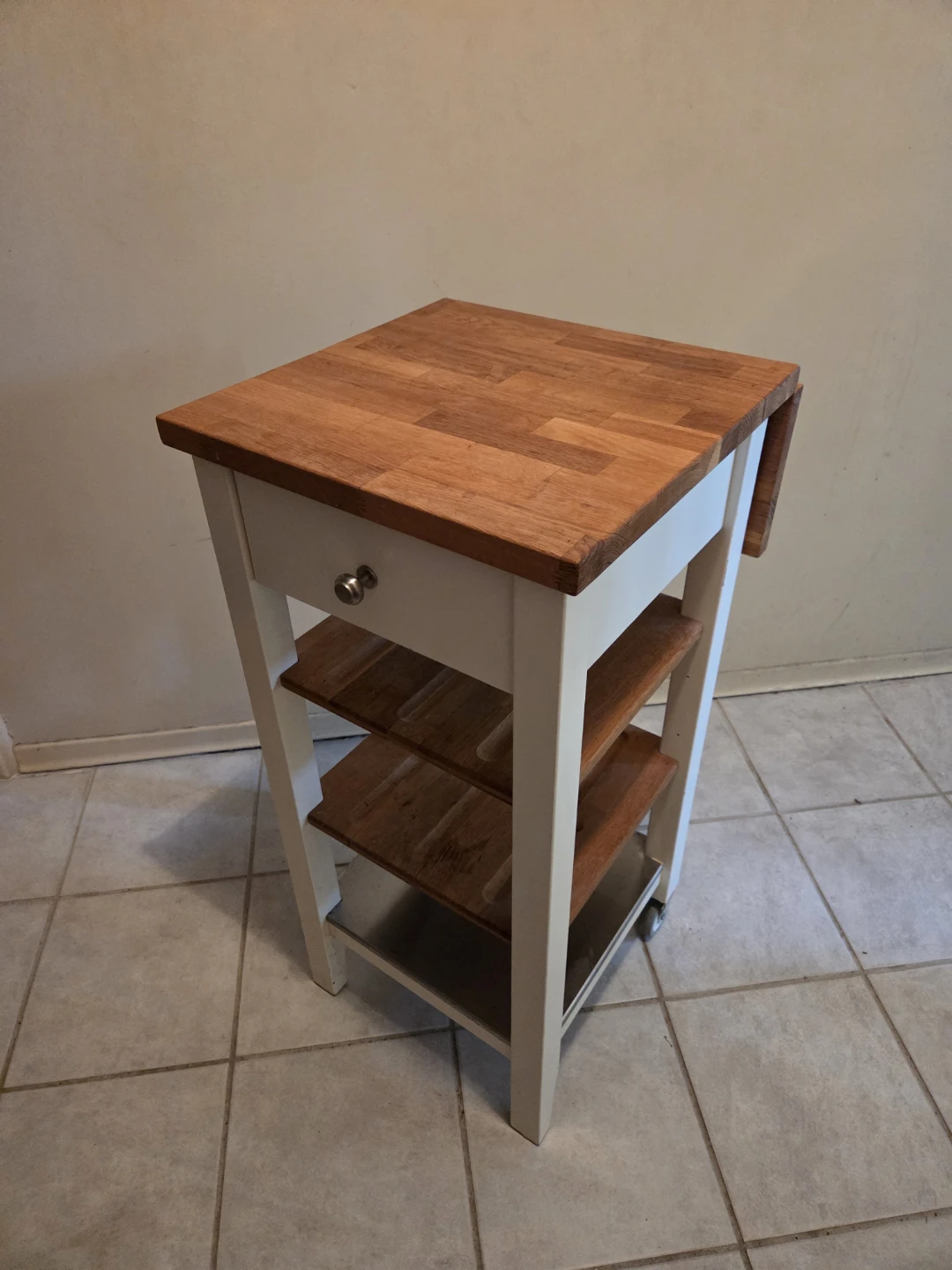 Kitchen Cart with Drop Leaf