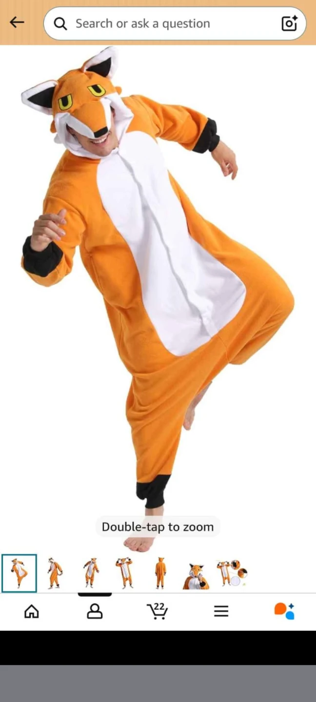 Two adult Fox Onesie Costume. Price for both.
