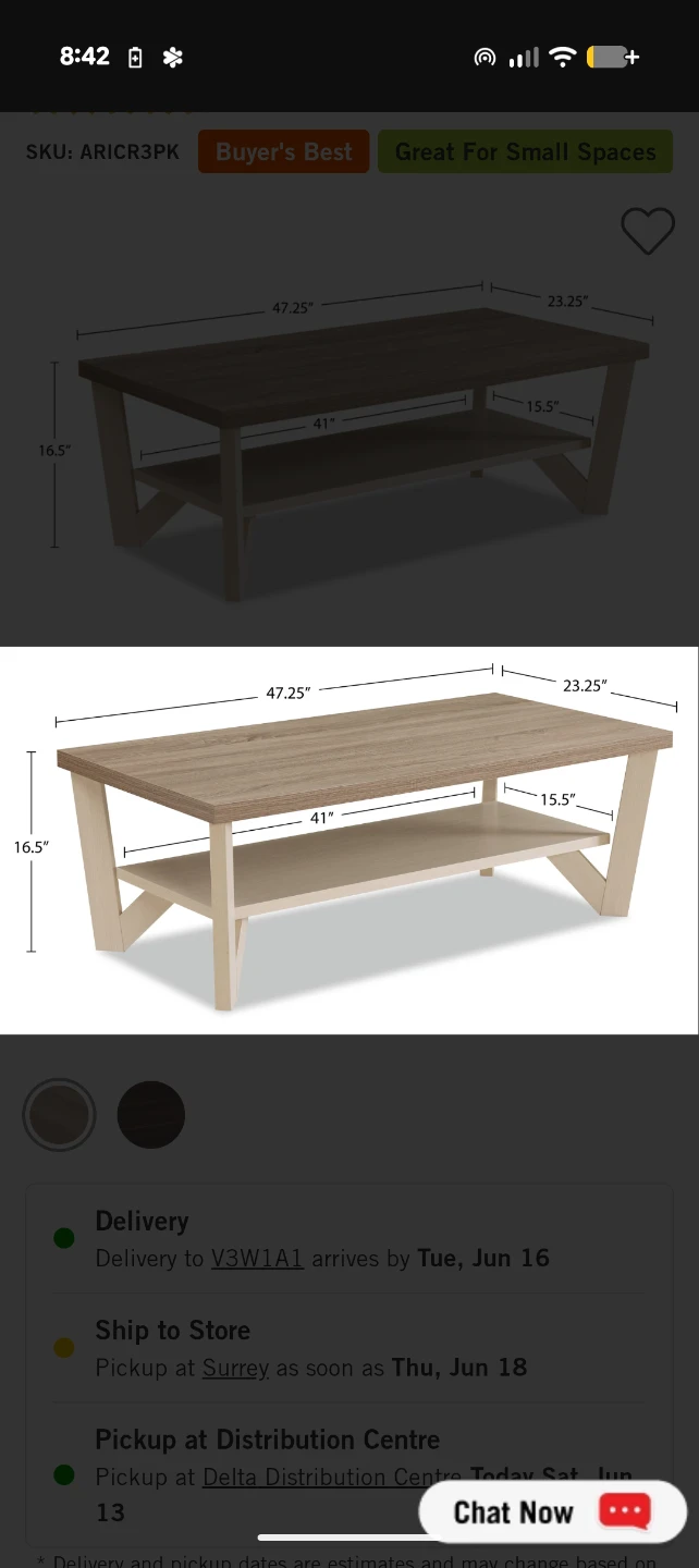 Modern Coffee Table with Shelf - photo 2