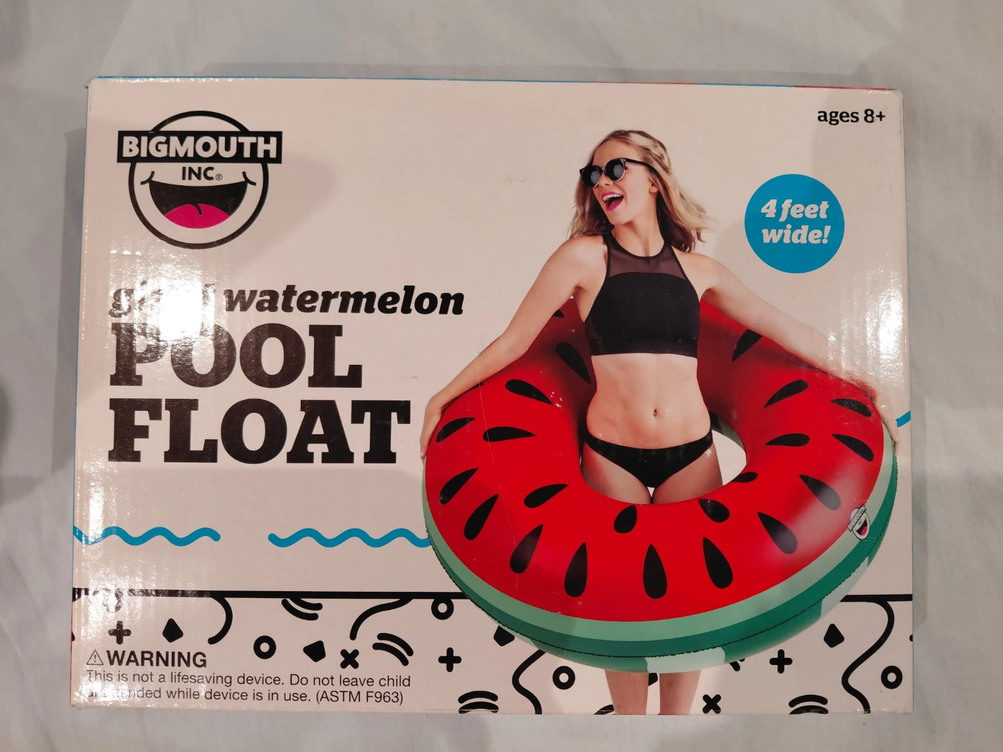 Giant Watermelon Pool Float - 4 feet wide