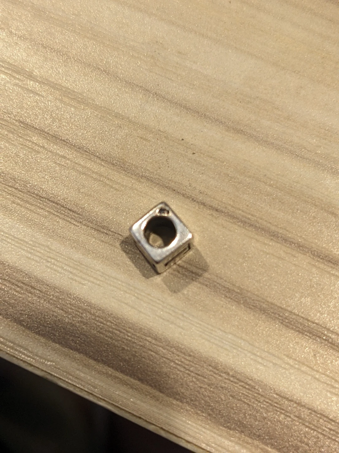 Sterling Silver Letter T Bead Charm - photo 2
