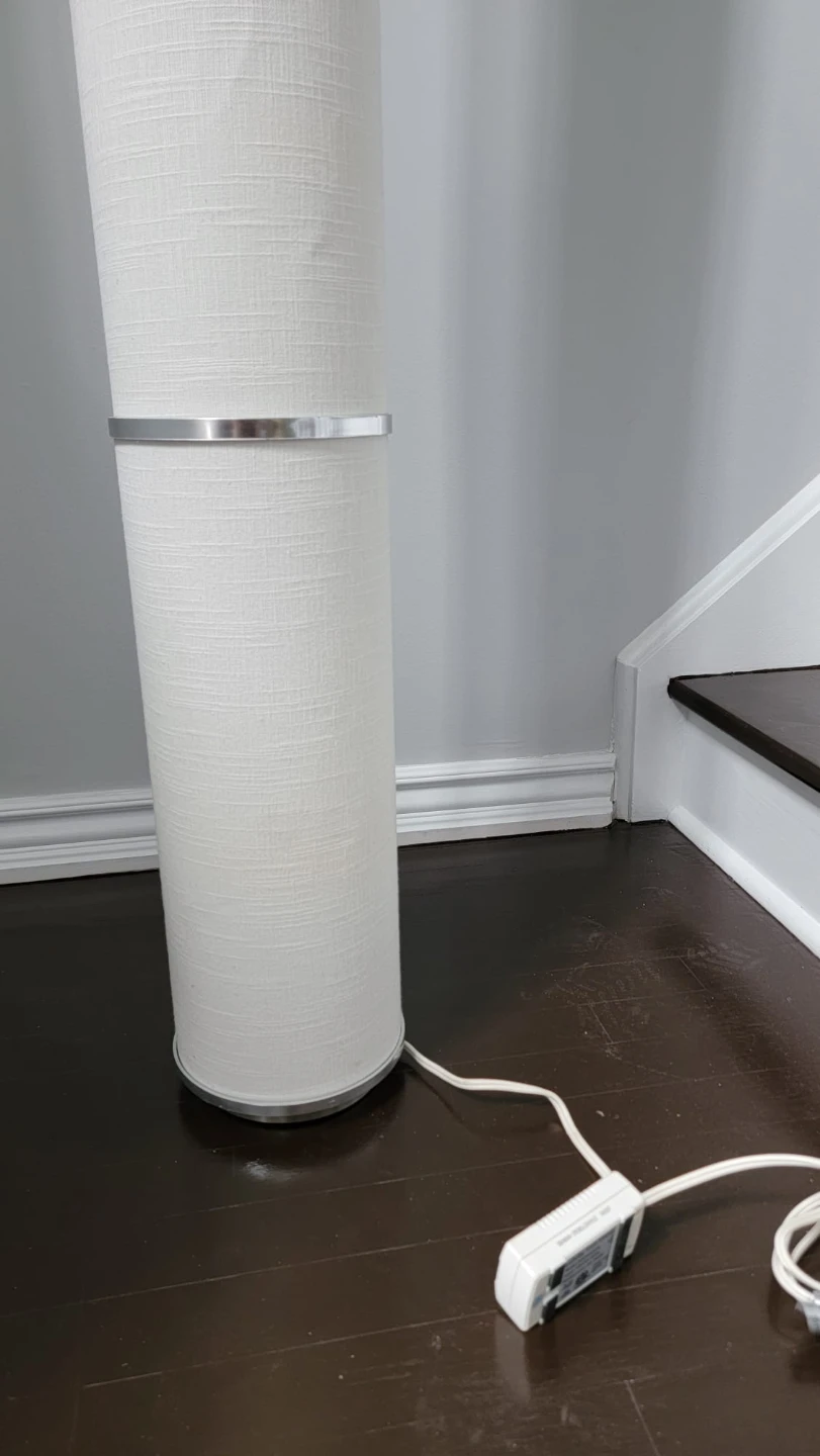 White Cylindrical Floor Lamp - photo 2