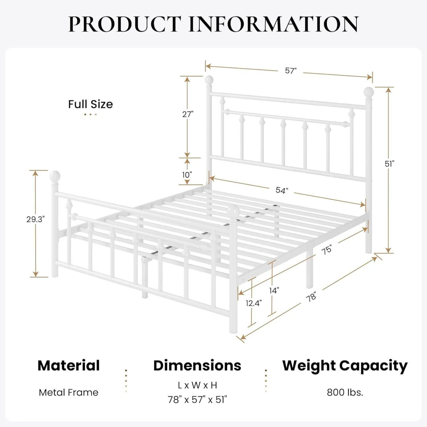 Queen black Metal Bed Frame - photo 2