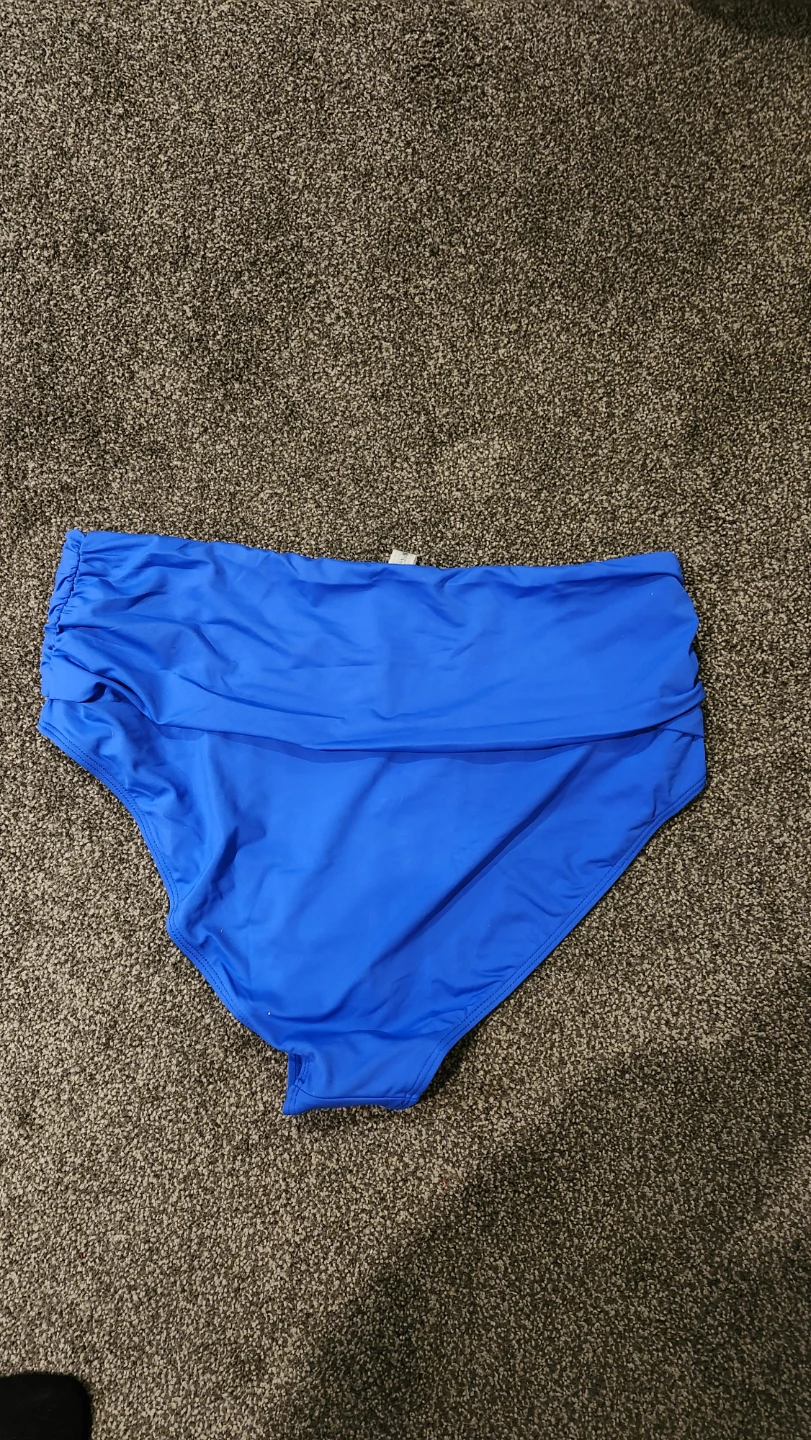 Tempt Me Blue High-Waisted Bikini Bottoms - photo 2