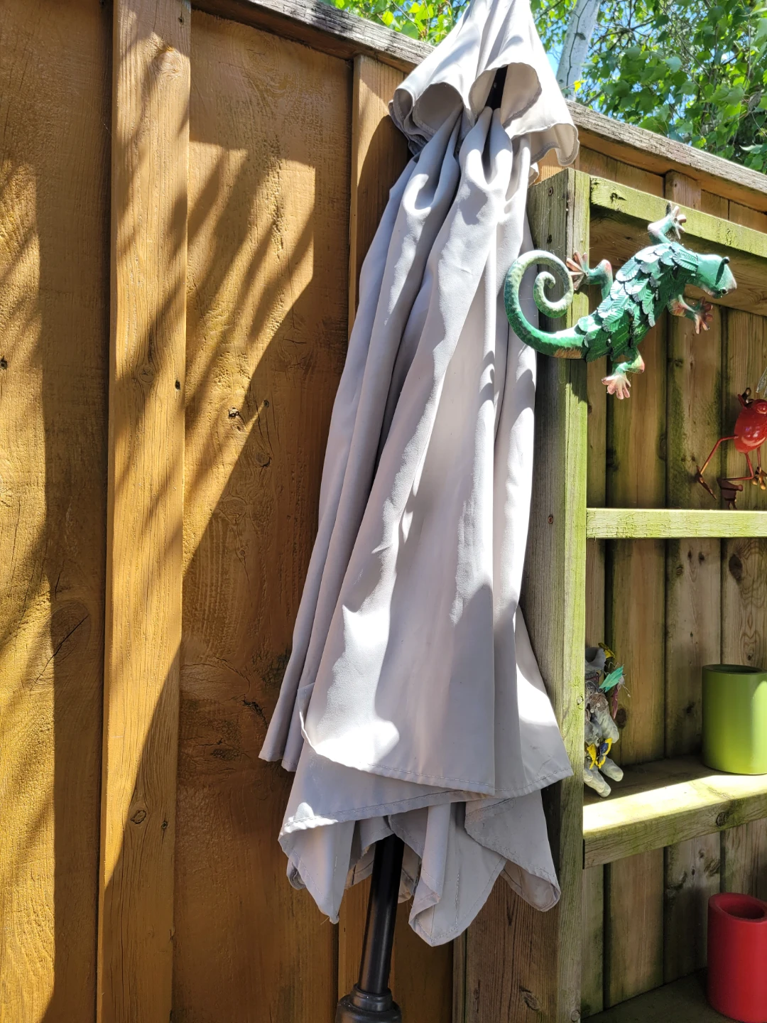 Patio Umbrella and Table Set
