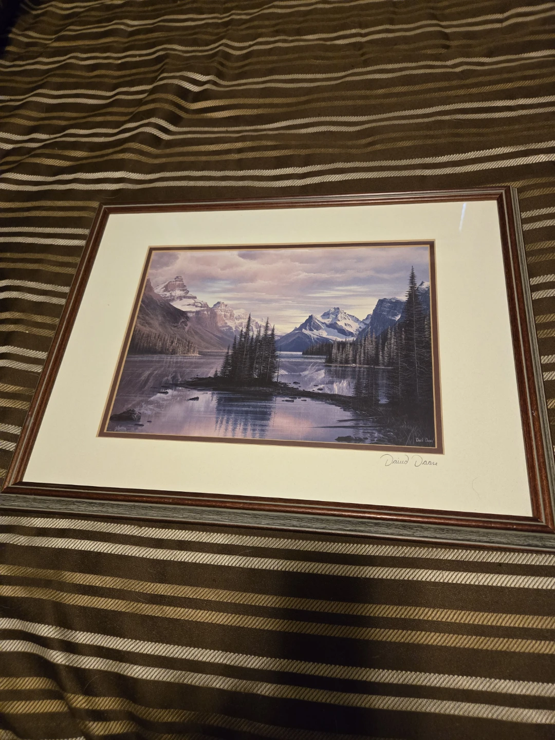 Original Oil Painting by David Daase - Mountain Lake Scene