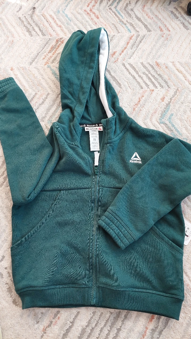 Reebok Kids Full-Zip Hoodie Green 7/8