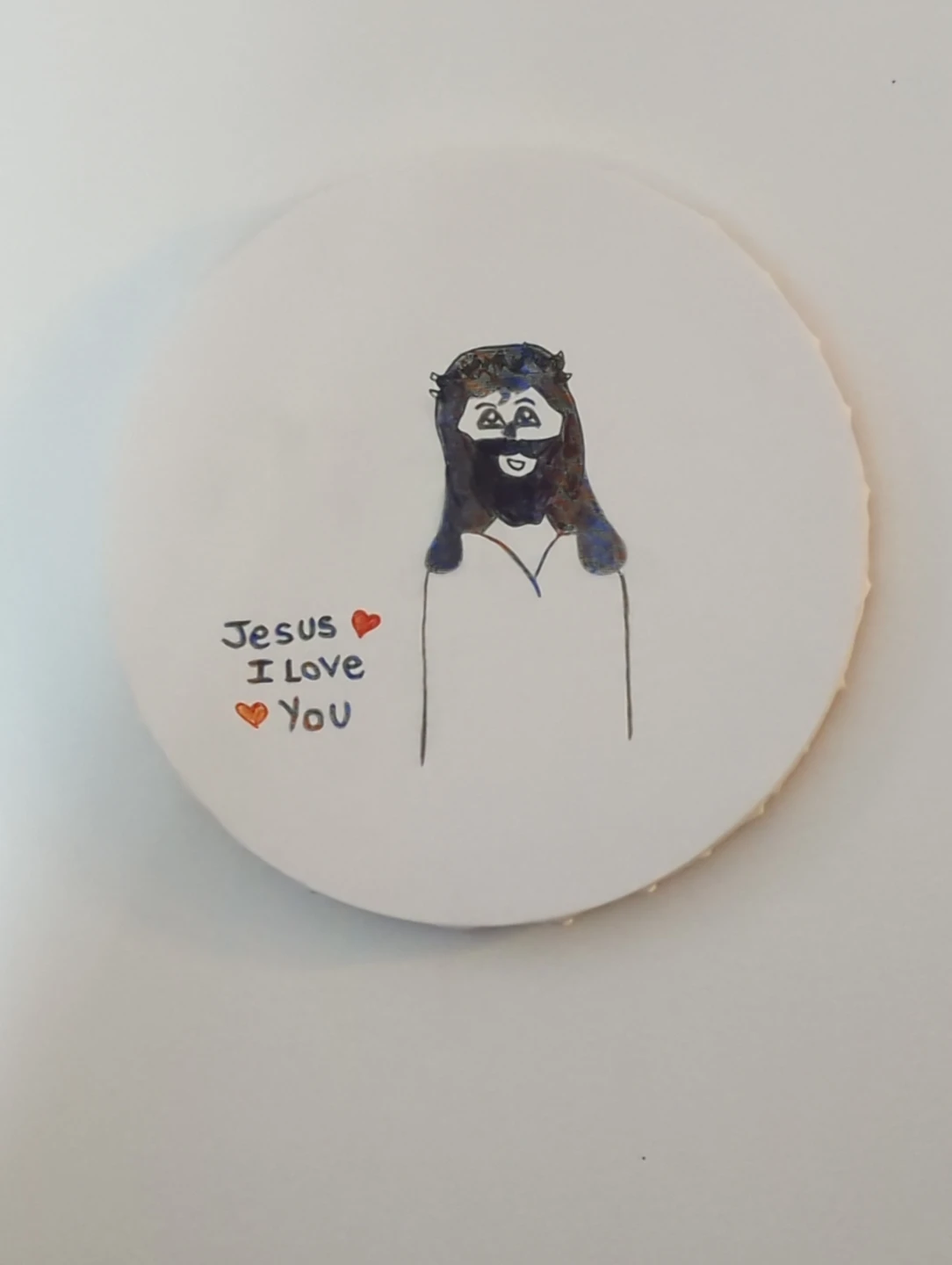 Handmade Jesus I Love You Artwork ⚽