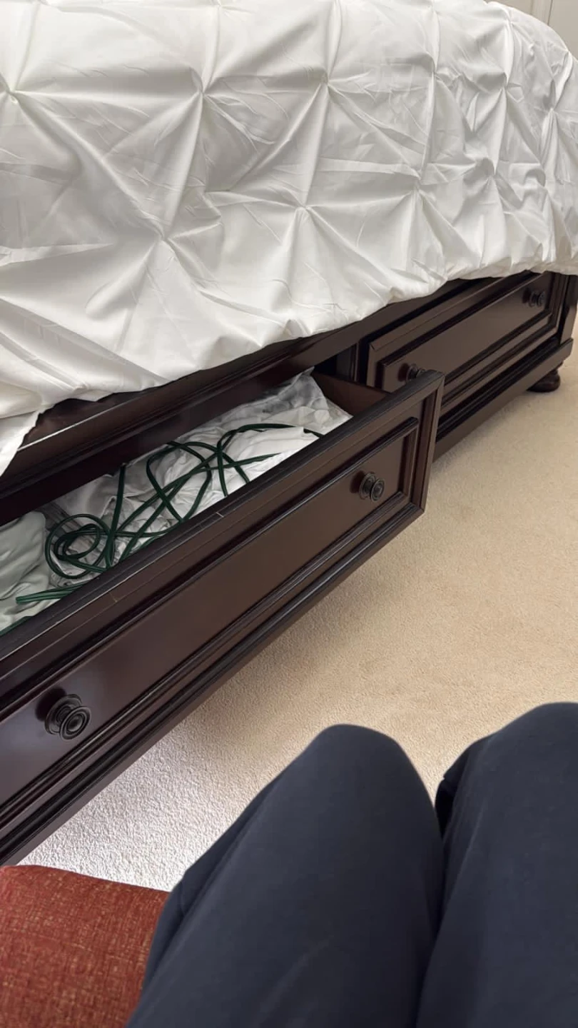 Dark Wood Dresser with Mirror