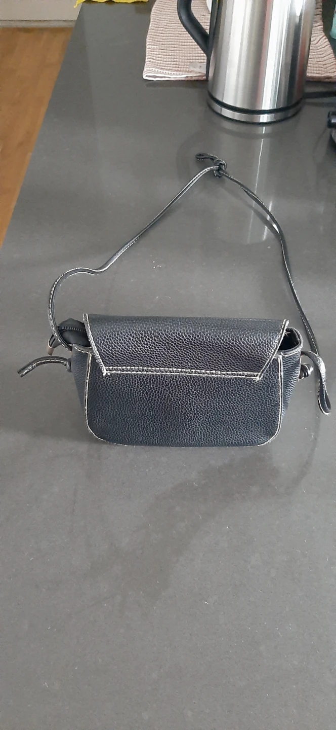 Black faux leather crossbody purse - photo 2