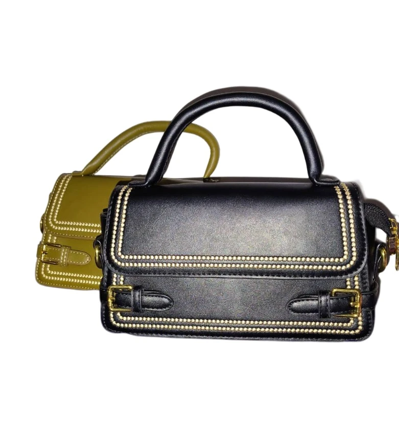 Set of 2 Mini Handbags - Black and Olive Green - photo 2