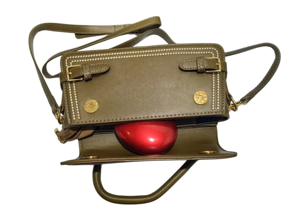 Set of 2 Mini Handbags - Black and Olive Green - photo 4