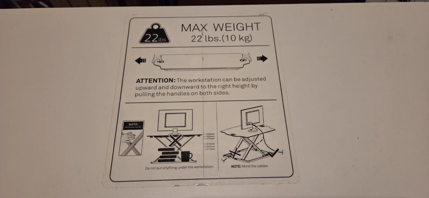 Adjustable Sit Standing Desk Converter - photo 4
