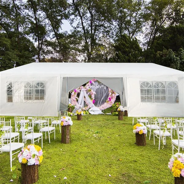 White Party Tent Canopy with Windows 30 feet