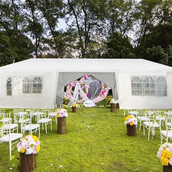 White Party Tent Canopy with Windows 30 feet