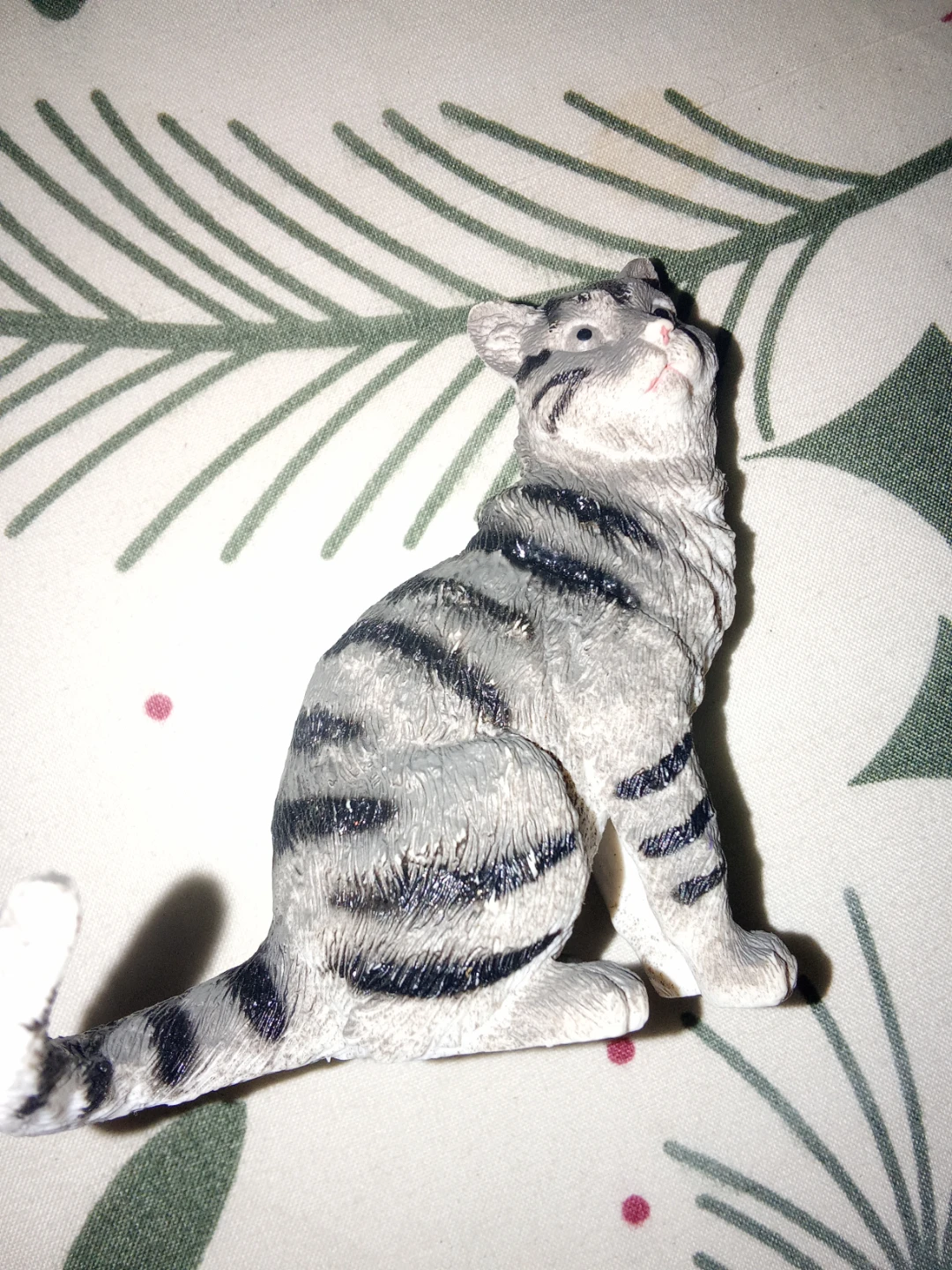 Grey Tabby Cat Figurine ⚽