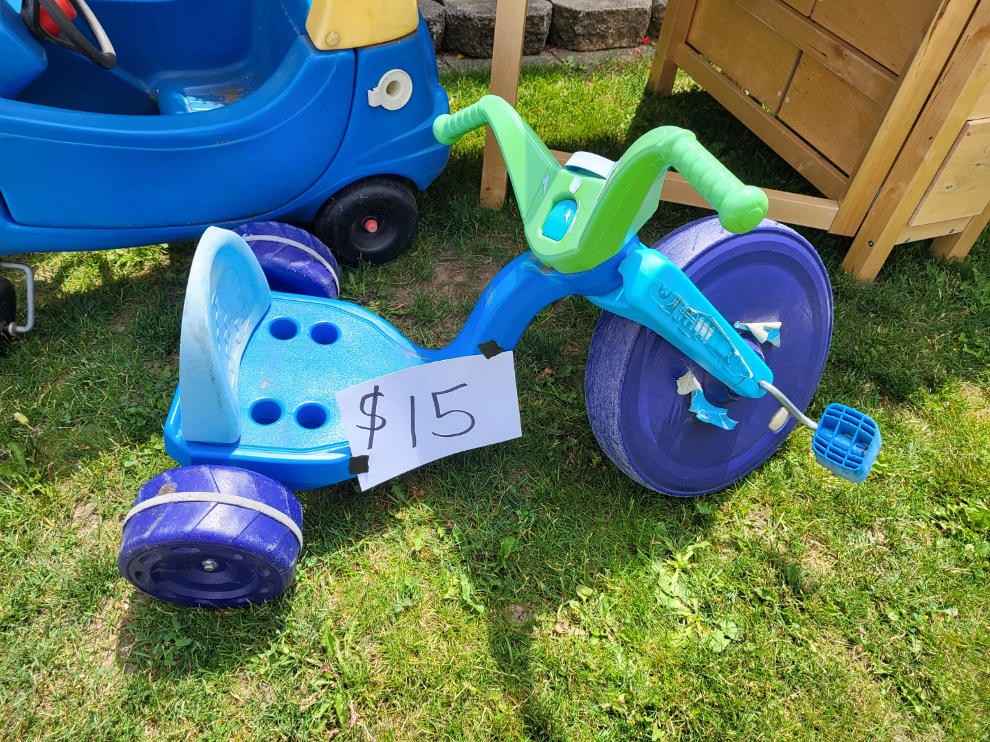 Blue and Green Little Tikes Trike