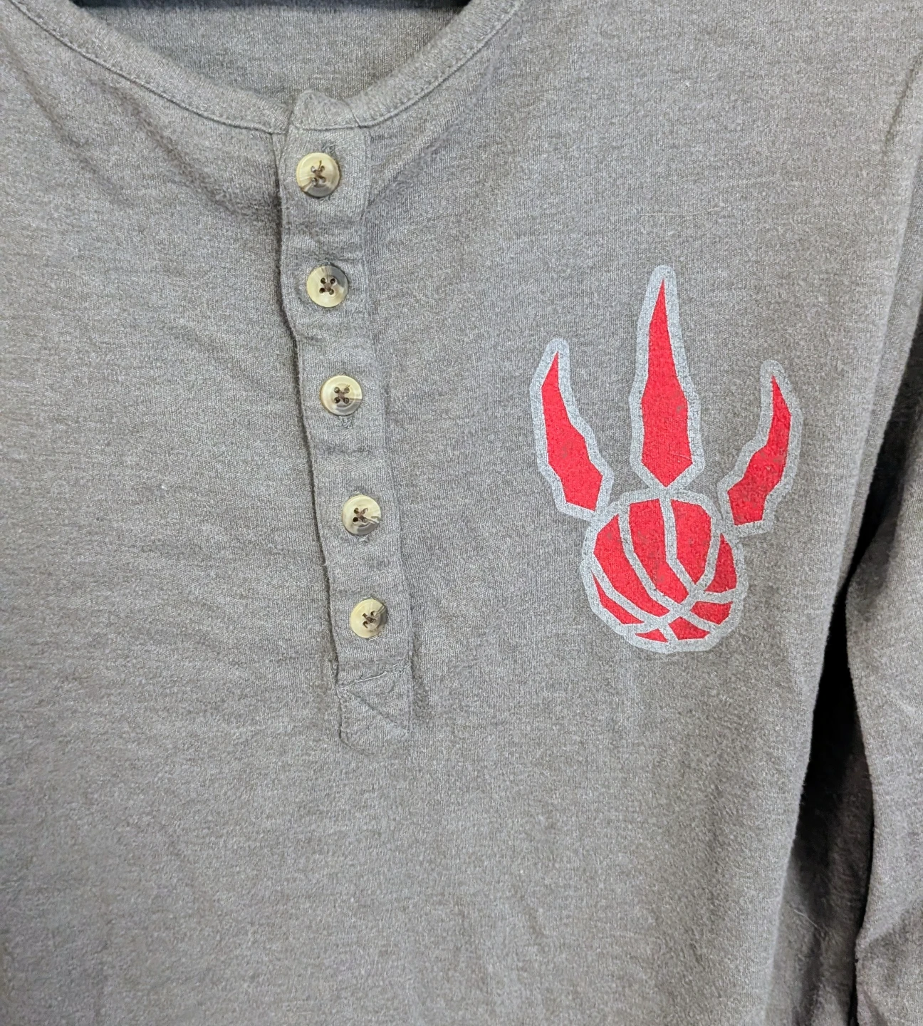 Toronto Raptors Long Sleeve Henley Shirt - Men's Size Large - photo 2