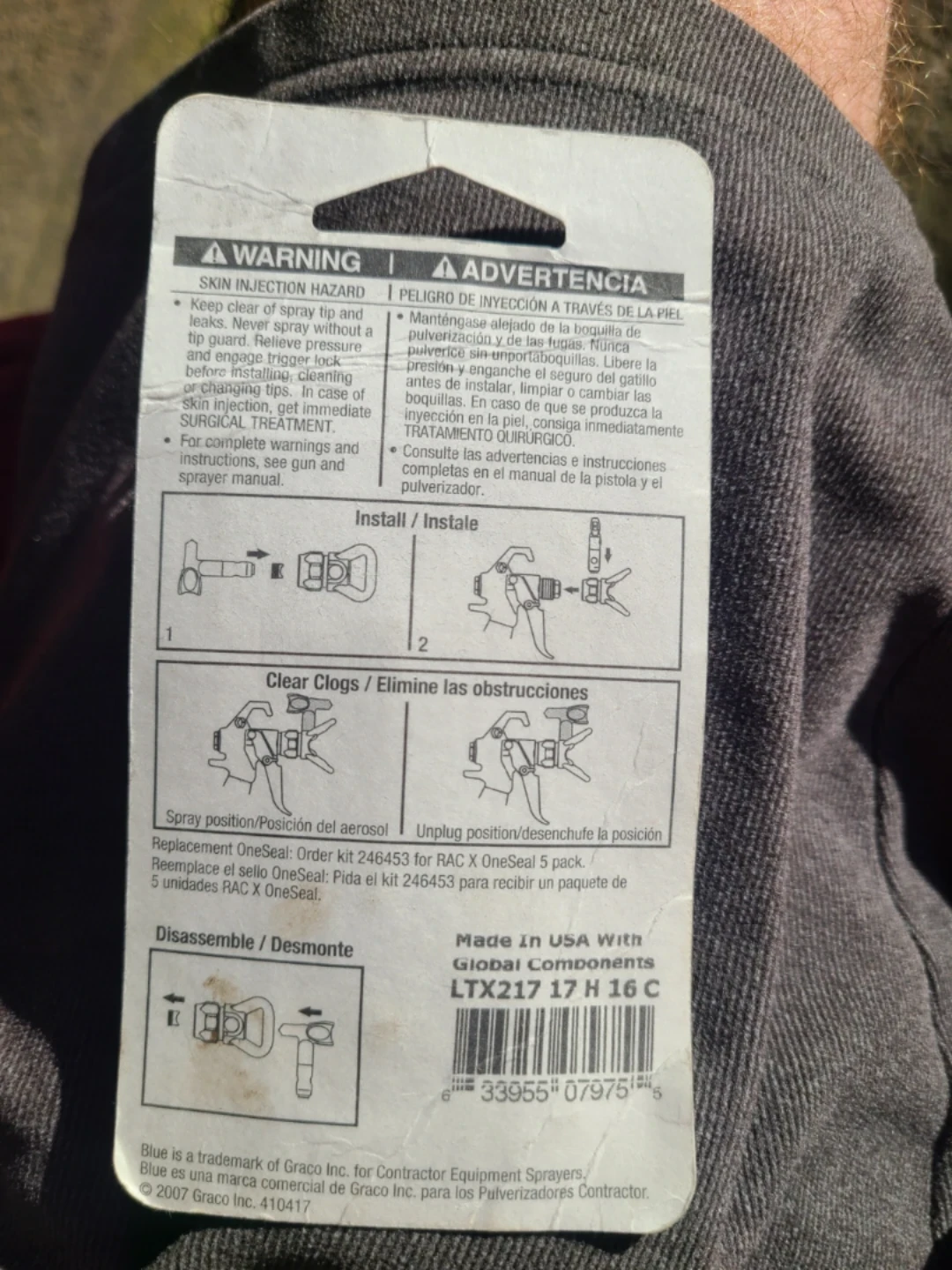 Graco RAC X SwitchTip Reversible Spray Tip LTX217 - photo 2