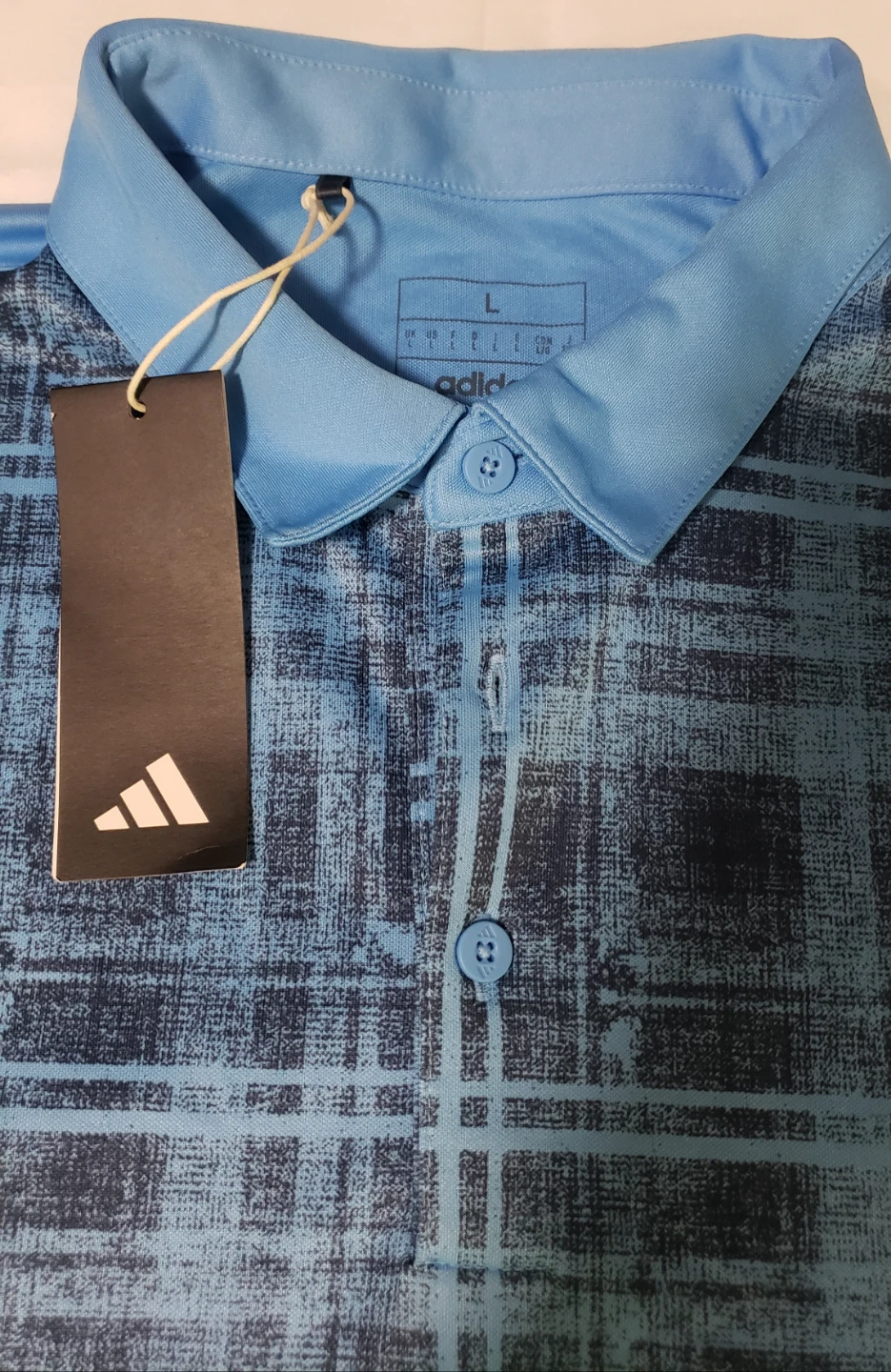 Brand new Adidas Mens Polo Blue Shirt Size XL - photo 2