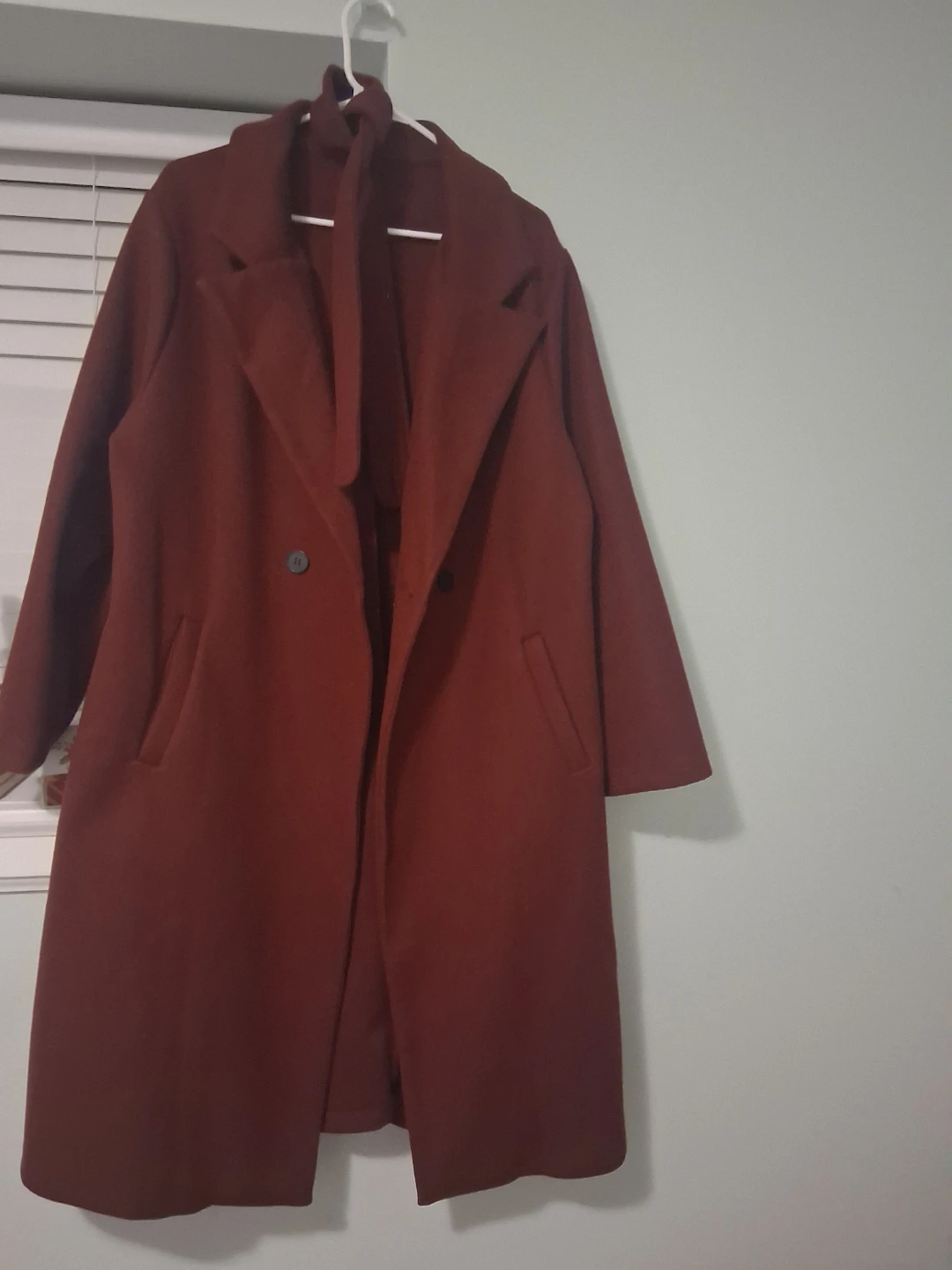 Women's Rust Colored Double-Breasted Coat