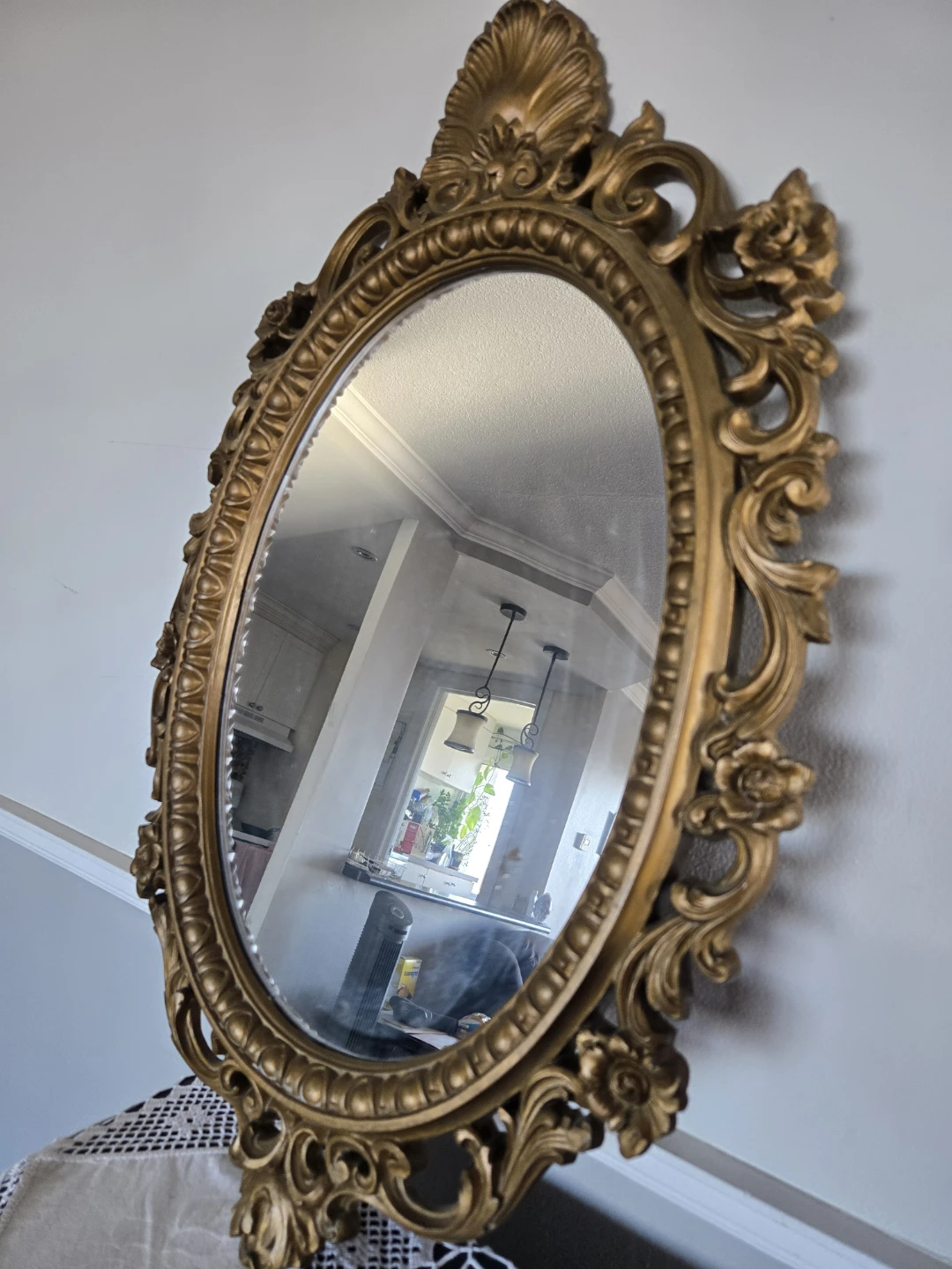 Syroco Ornate Gold Oval Mirror