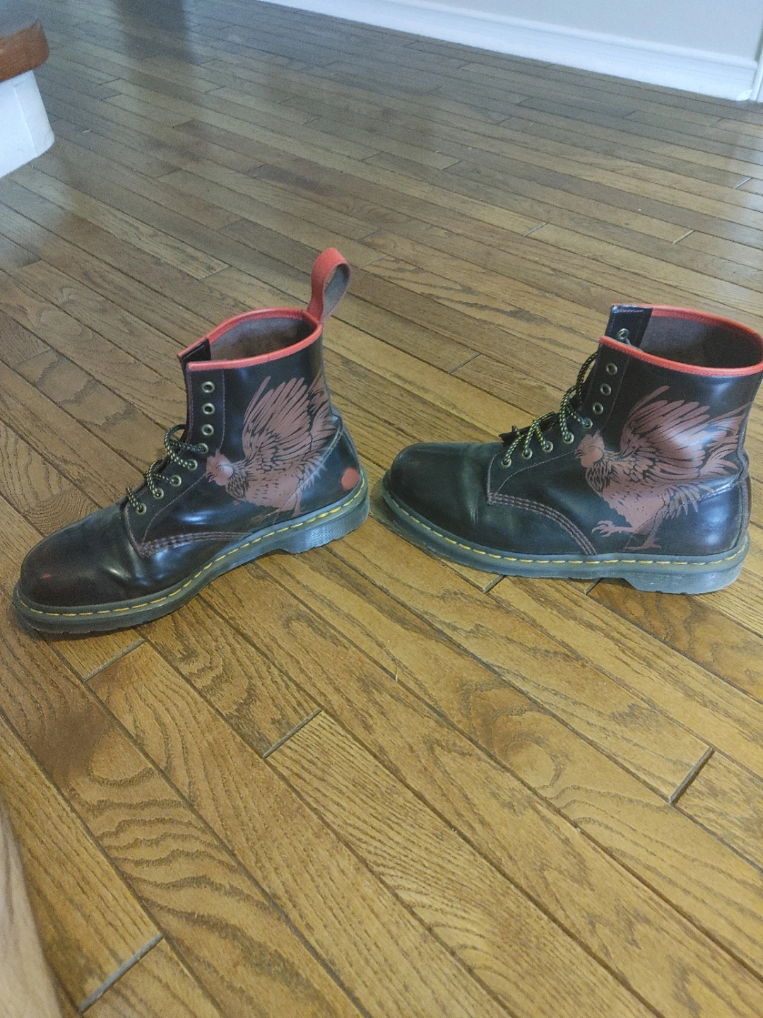 Dr. Martens Black Leather Boots with Year of the Rooster Graphic - photo 3