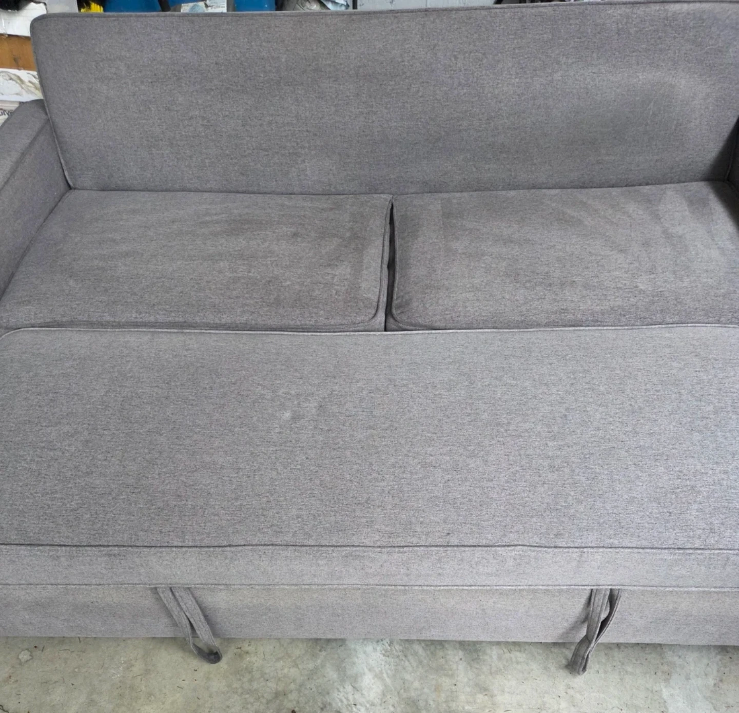 Grey upholstered sofa - photo 3