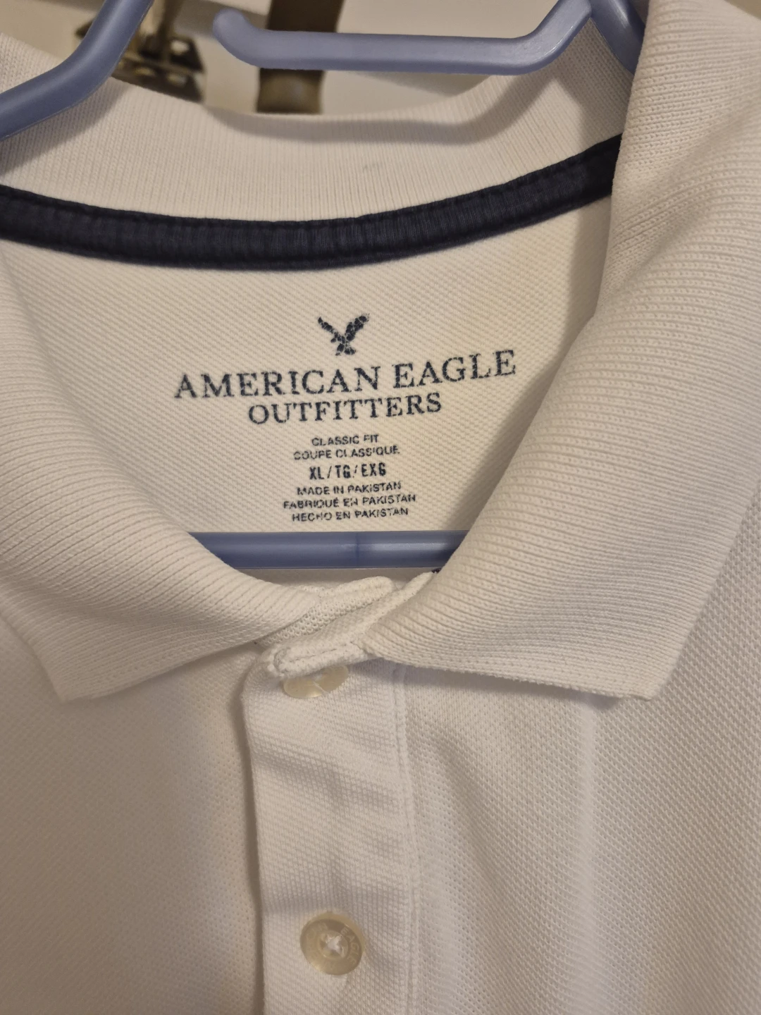 American Eagle Outfitters White Classic Fit Polo Shirt XL - photo 2