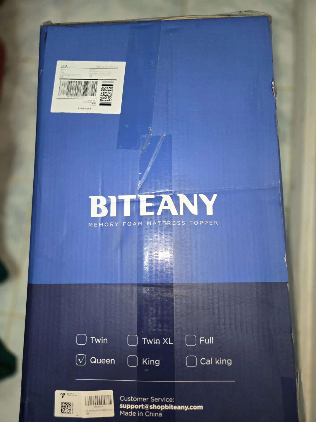 Biteany Memory Foam Mattress Topper - Queen - photo 4