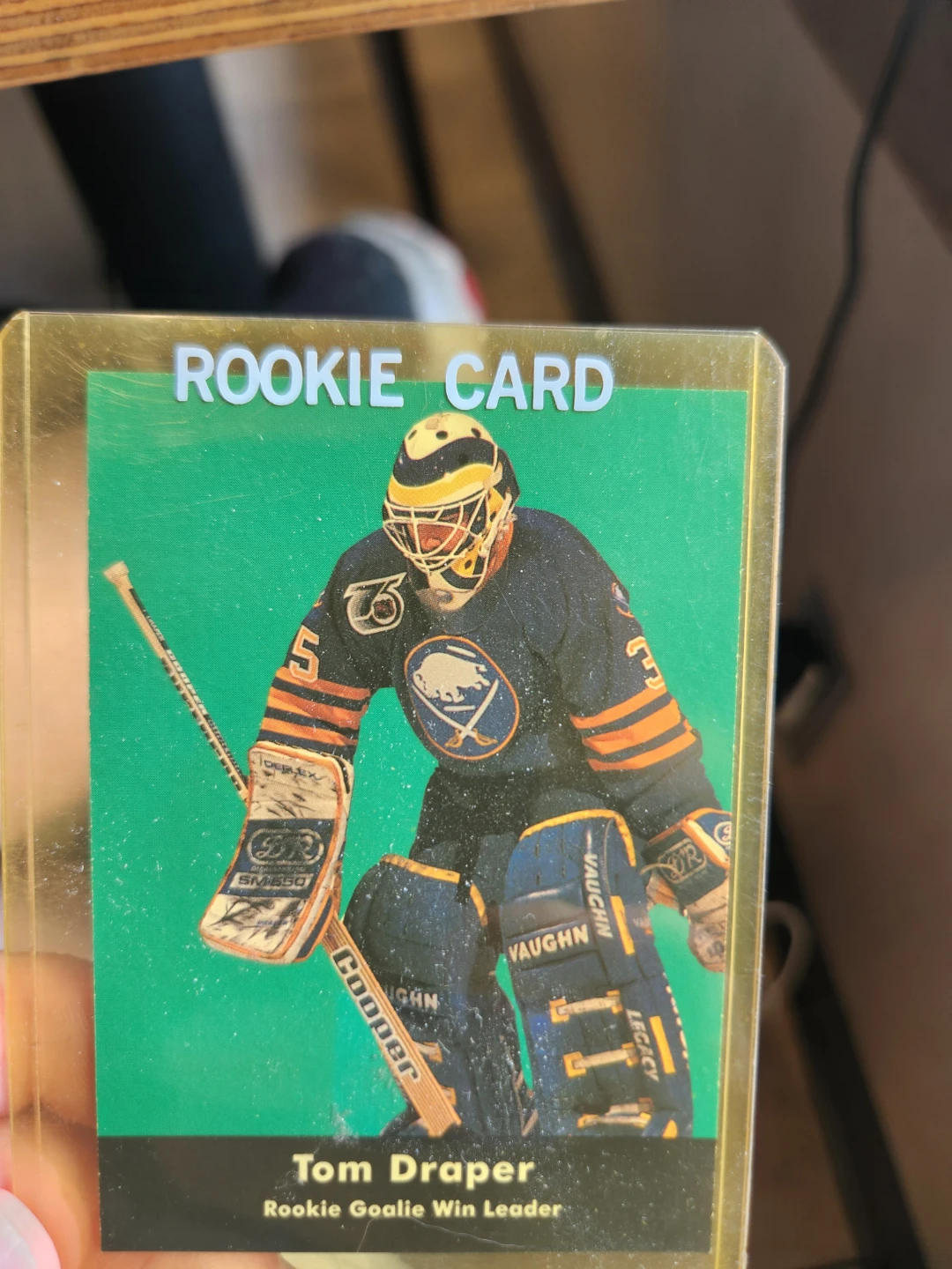 Tom Draper Rookie Goalie Win Leader Hockey Card