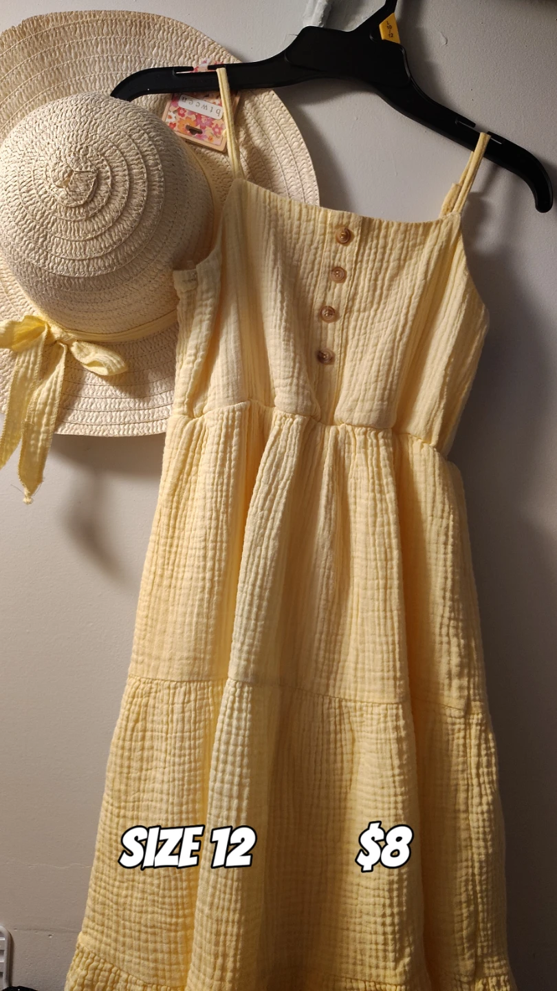 Yellow Tiered Dress - Size 12
