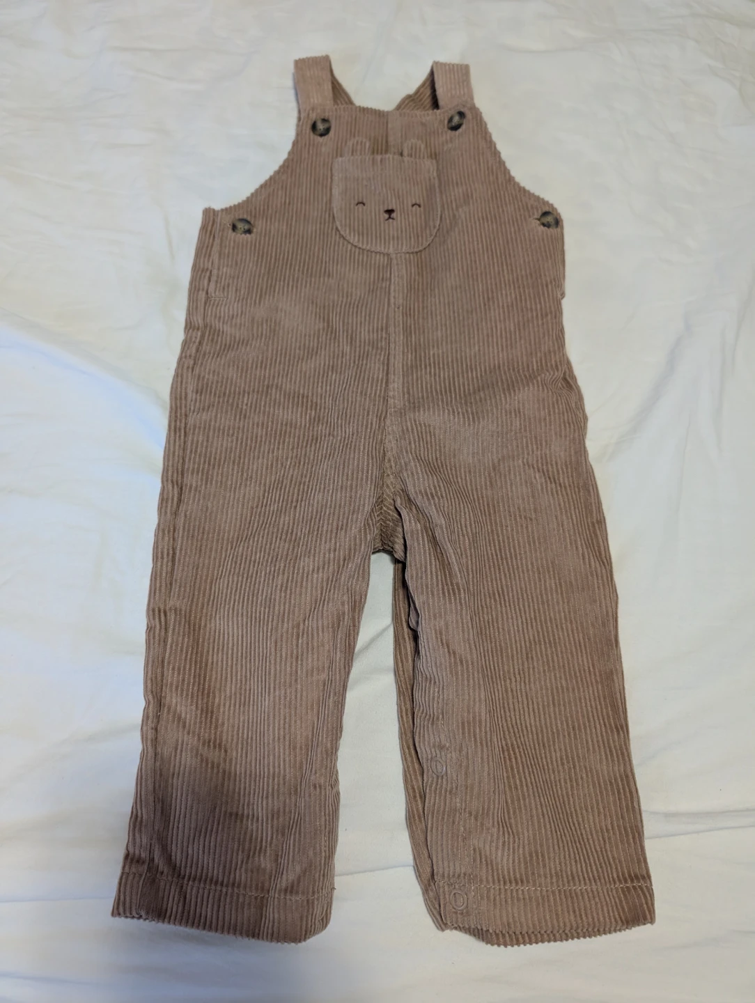 Carter's Corduroy Bear Overalls - 6-9 Months