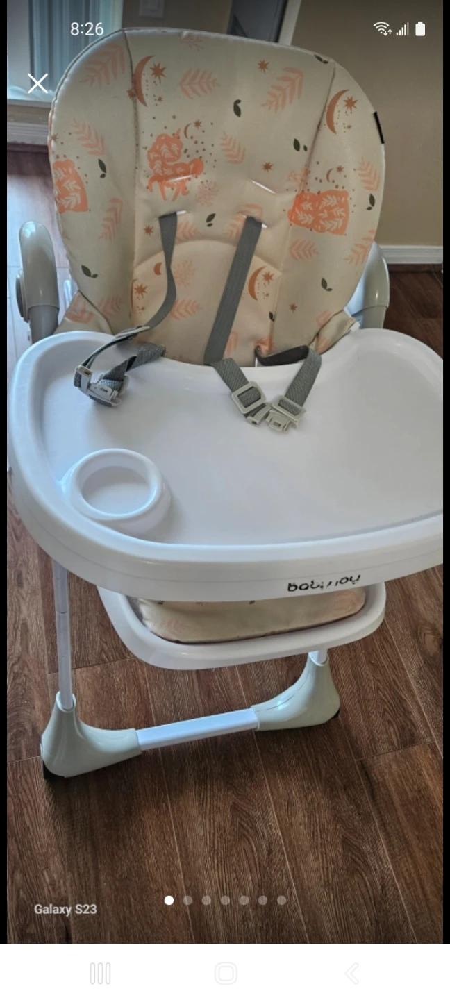 Babyjoy High Chair with Patterned Seat