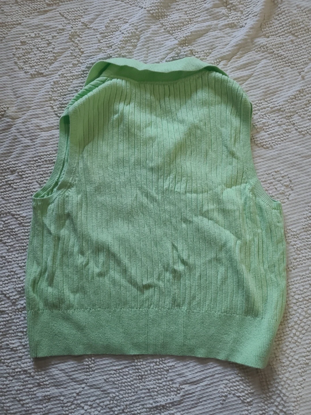 Old Navy Green Ribbed Collared Vest - photo 2
