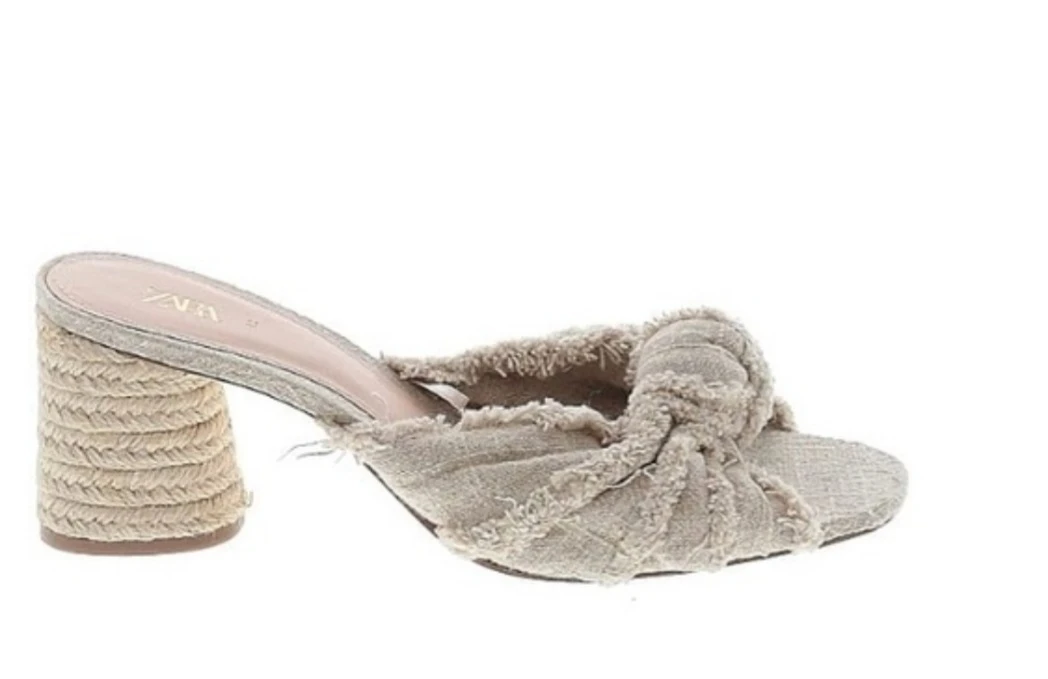 Brand new Zara Women's Heels Fabric sandals Size 37