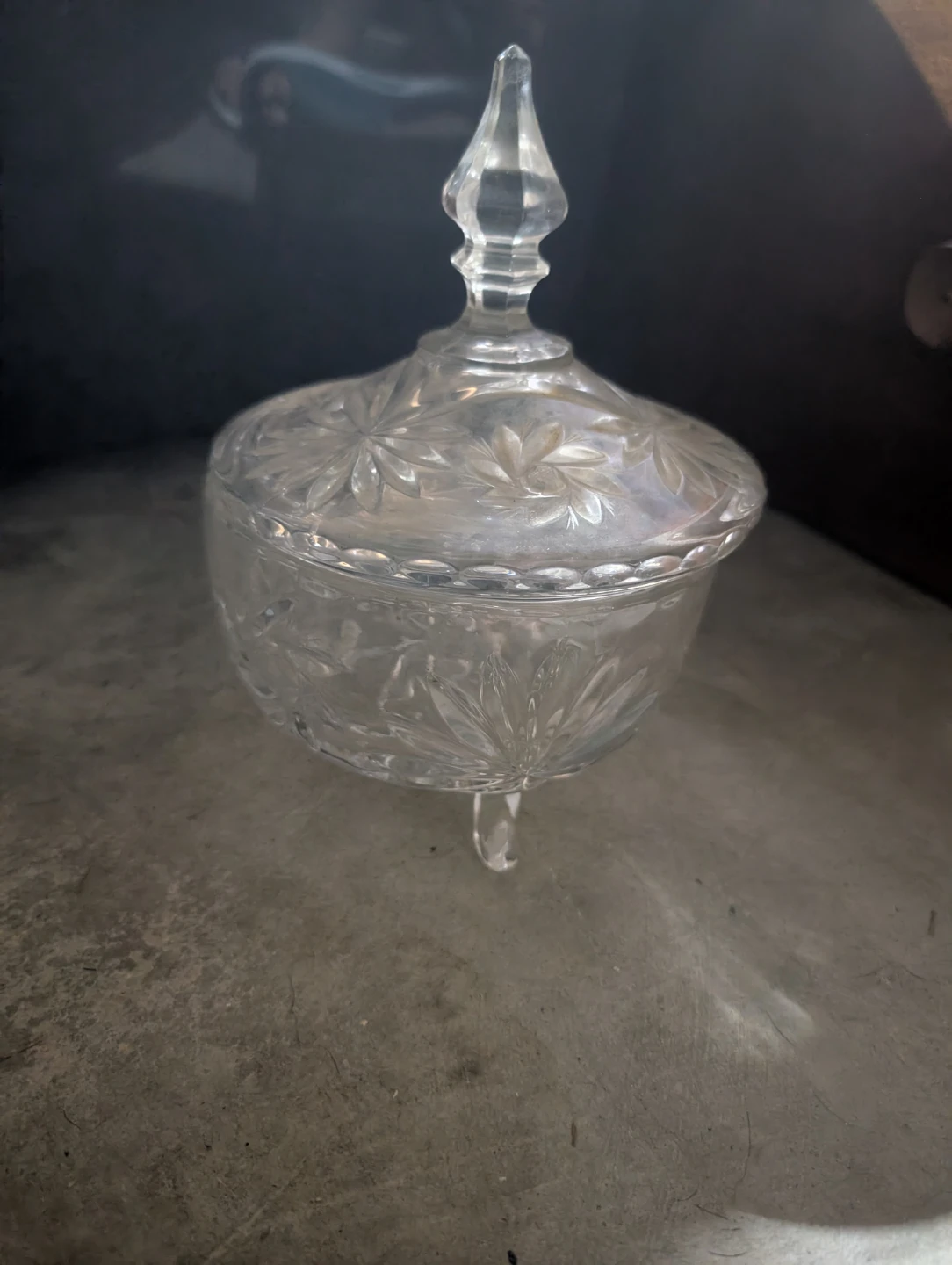 Glass Candy Dish with Lid