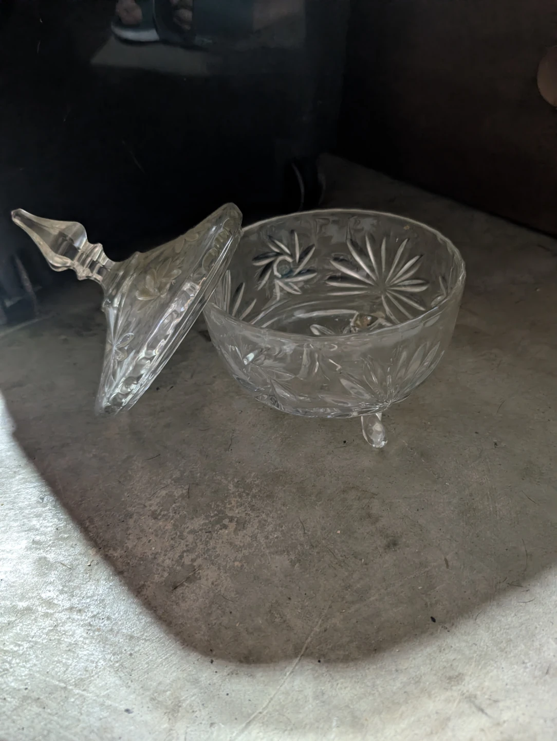 Glass Candy Dish with Lid - photo 2