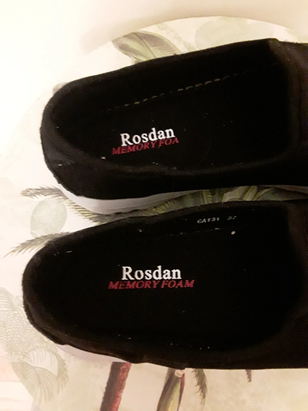 Rosdan Black Memory Foam Slip-On Shoes - Size 37 - photo 4