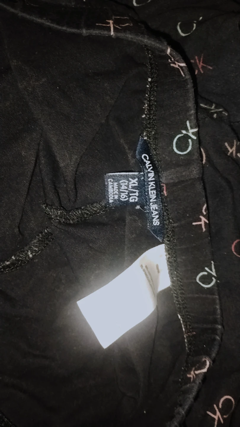 Calvin Klein Jeans Black Logo Print Pajama Pants - photo 2