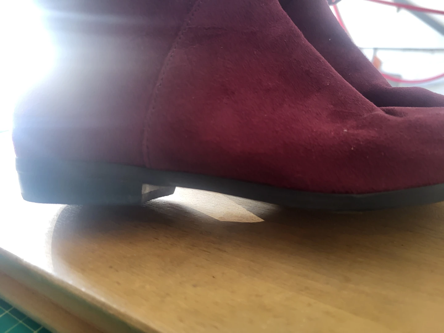 Liz & Co. Burgundy Suede Knee-High Boots - 6.5 - photo 4