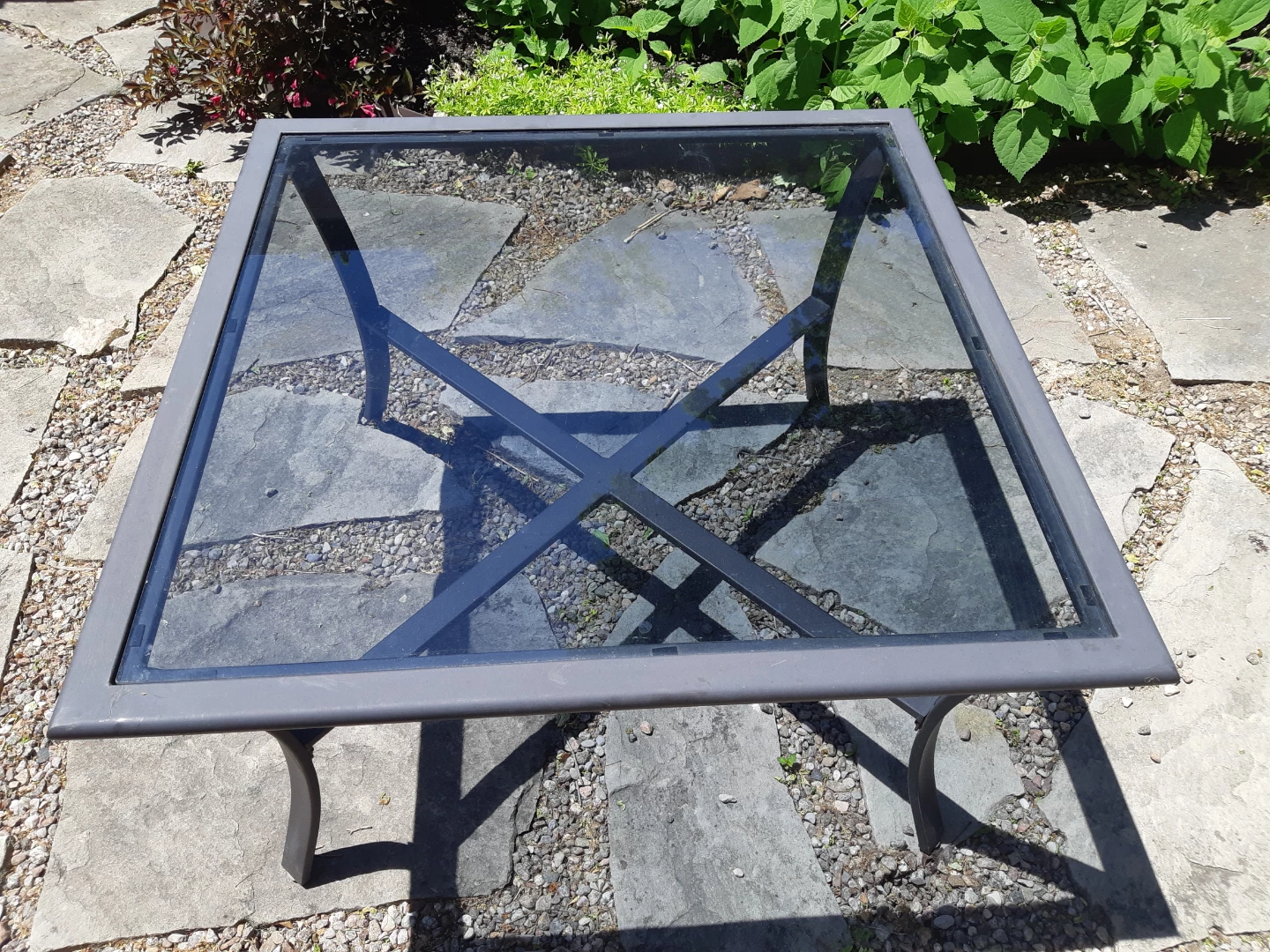 Square Glass Top Coffee Table